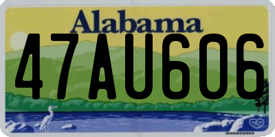 AL license plate 47AU606