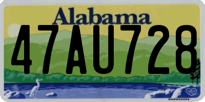 AL license plate 47AU728