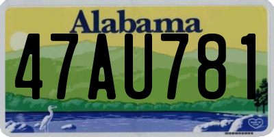AL license plate 47AU781