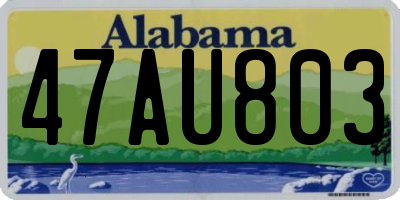 AL license plate 47AU803