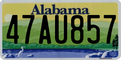 AL license plate 47AU857