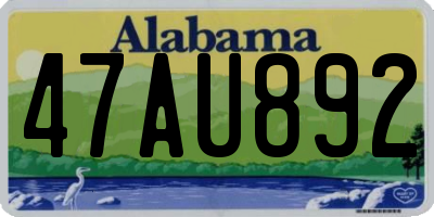 AL license plate 47AU892