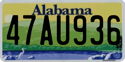 AL license plate 47AU936
