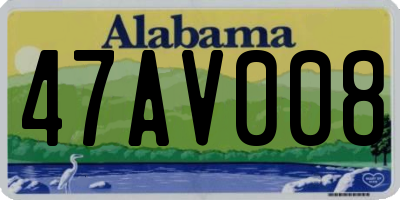 AL license plate 47AV008