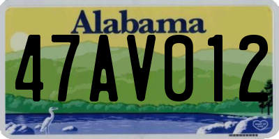 AL license plate 47AV012