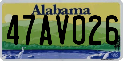 AL license plate 47AV026