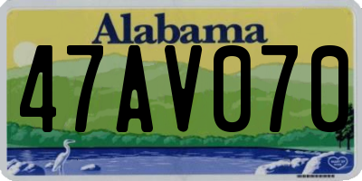 AL license plate 47AV070