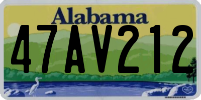 AL license plate 47AV212