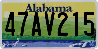 AL license plate 47AV215