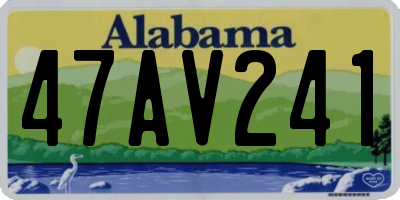 AL license plate 47AV241