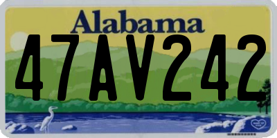 AL license plate 47AV242