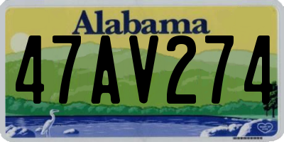 AL license plate 47AV274