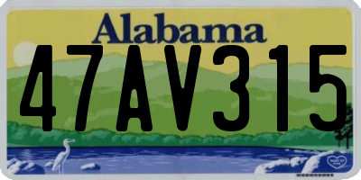 AL license plate 47AV315