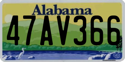 AL license plate 47AV366
