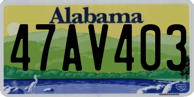 AL license plate 47AV403