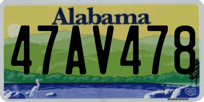 AL license plate 47AV478