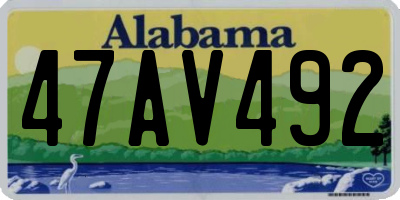 AL license plate 47AV492