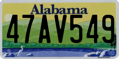 AL license plate 47AV549
