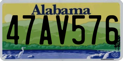 AL license plate 47AV576