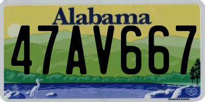 AL license plate 47AV667