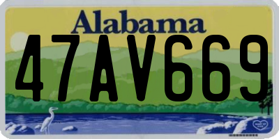 AL license plate 47AV669