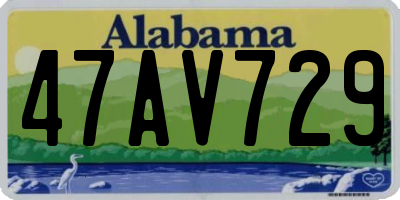 AL license plate 47AV729