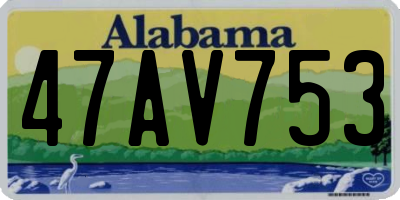 AL license plate 47AV753