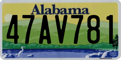 AL license plate 47AV781