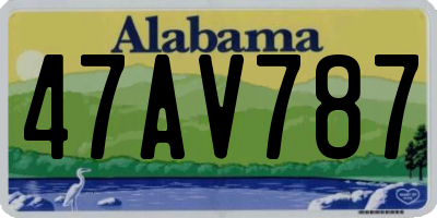 AL license plate 47AV787