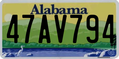 AL license plate 47AV794