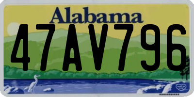 AL license plate 47AV796