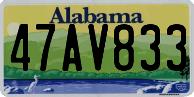 AL license plate 47AV833