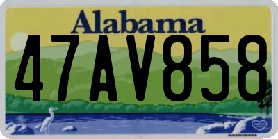 AL license plate 47AV858