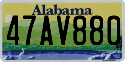 AL license plate 47AV880