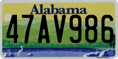 AL license plate 47AV986