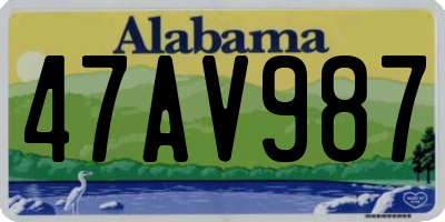 AL license plate 47AV987