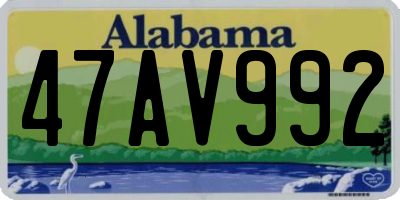 AL license plate 47AV992