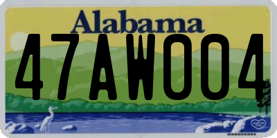 AL license plate 47AW004