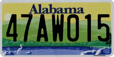 AL license plate 47AW015