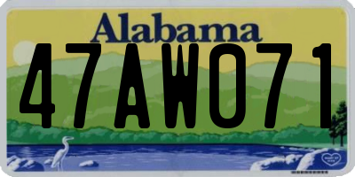 AL license plate 47AW071