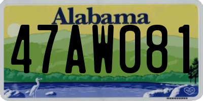 AL license plate 47AW081
