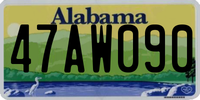 AL license plate 47AW090