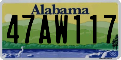 AL license plate 47AW117