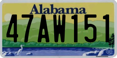 AL license plate 47AW151
