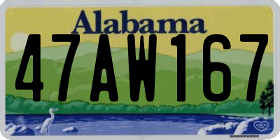 AL license plate 47AW167
