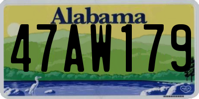 AL license plate 47AW179