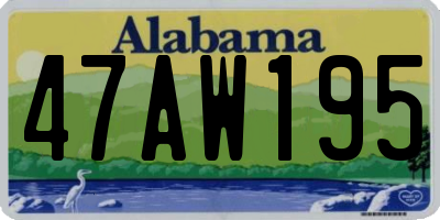 AL license plate 47AW195