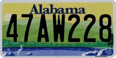 AL license plate 47AW228