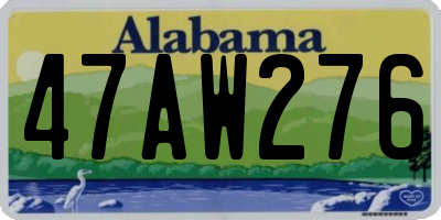 AL license plate 47AW276