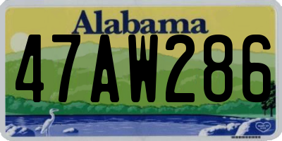 AL license plate 47AW286
